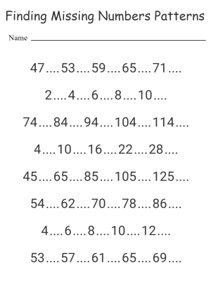 Discovering Patterns: Finding Missing Numbers 